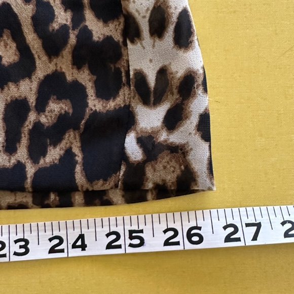 Cool Leopard print ZARA drop waist tie hem boxy top Size L - Picture 6 of 7